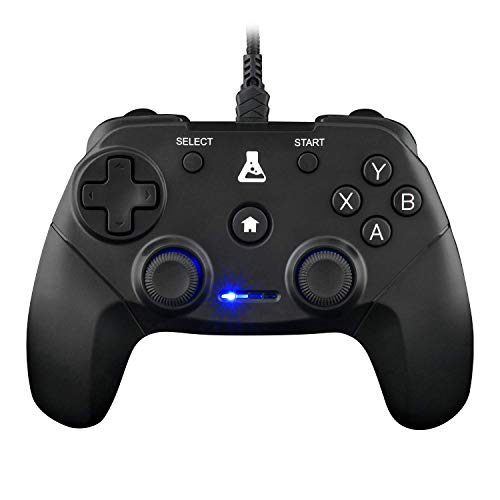 THE G-LAB K-Pad THORIUM - Gaming-Controller PC & PS3 USB mit integrierter Vibration, Gamepad-Game-Controller-Kabel verbunden - Joystick für PC Windows 10-11, PS3 (Mit Kabel)