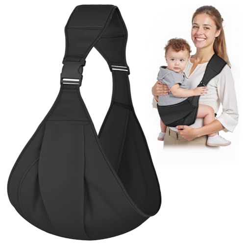AOOWU Babytrage, Kleinkind Trage Seitlich,Verstellbare Ergonomisch Toddler Carrier, Babytrage Seitlich Baby Trage Für Neugeborene Bis 0-36 Monaten, Kleinkinder bis 25kg, Kleinkinder Tragegurt
