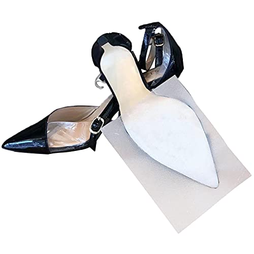 Kristallklare, selbstklebende Pads Sohlenschutz, Schuhunterseite, rutschfest, abnehmbare Schuhsohle, Schutz f¨¹r Louboutin, Jimmy Choo, Herrenschuhe, rutschfeste Textur, gro?, 2 St¨¹ck, Large
