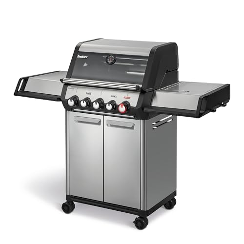 Enders® Gasgrill MONROE PRO 3 SIKR TURBO, 3-Edelstahlbrenner, Seitenkocher, Infrarot-Backburner, Sichtfenster, HEAT RANGE™, SWITCH GRID™, 800 °C TURBO ZONE™, SIMPLE CLEAN™, #8361