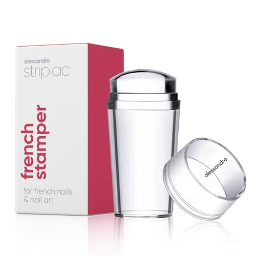 alessandro Striplac French Nails Stamper - Silikon Nagel-Stempel für Französische Maniküre & Nail Art - Einfache & Präzise Anwendung - Nägel Selber Machen