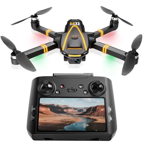 GPS Drohne mit kamera 4K für Erwachsene und Kinder (Bildschirmfernsteuerung)Drone die dir folgt,Zwei Intelligente Akkus,2 Stück Batterien Lange Flugzeit,Auto Rückkehr,Bürstenloser Motor,Unter 249g,C0