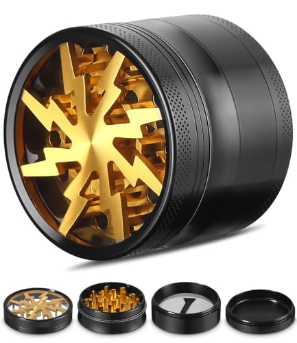 Grinder, Gewürzmühle, 63 mm, 4-teilig, Metallmühle, vielseitige tragbare Gewürzmühle, Pfeffermühle für getrocknete Gewürze,