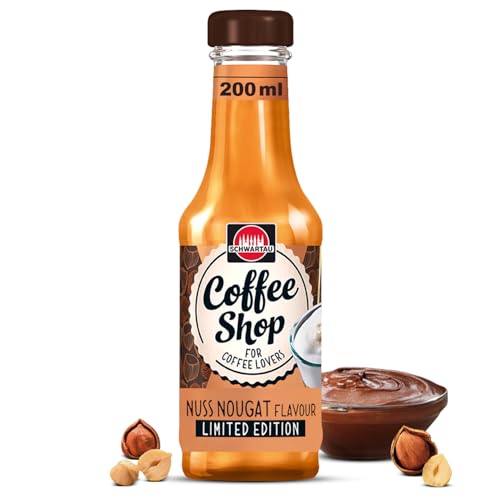 Schwartau Coffee Shop Nuss-Nougat Sirup - Barista-Qualität für Kaffee-Kreationen und Kaffeespezialitäten, Kaffeesirup nur mit natürlichen Aromen, 200ml