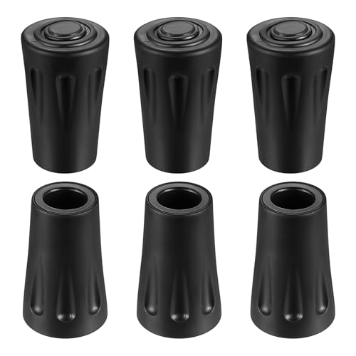 6 STK Gummipuffer Nordic Walking Stöcke Gummipuffer für Wanderstöcke Gummipuffer, rutschfeste 11mm Gummifüße für Wandermasten Ersatz, Wandern Zubehör für Protektoren Wanderstock Schutz Asphaltpads