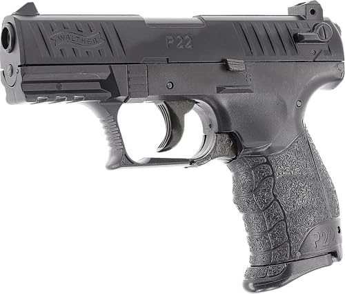 Walther Airsoft Pistole P22Q, Federdruck Waffe mit 0,5 Joule, inkl. 100 x 6 mm BB Soft-Air Kugeln und zweitem Magazin