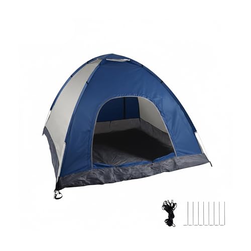 Relaxdays Pop Up Zelt Strand, Wurfzelt, 2-3 Personen, kleines Packma , UV Schutz 50+, HxBxT: 135 x 200 x 200 cm, blau, Einheitsgrosse, 10023316_473