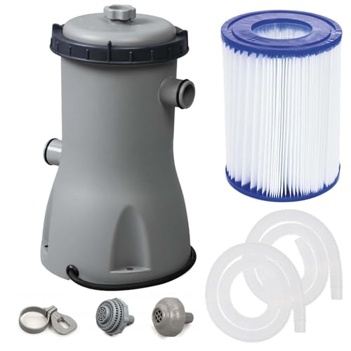 Bestway 58117 Flowclear Filterpumpe 3028 l/h NL, Grau/Schwarz