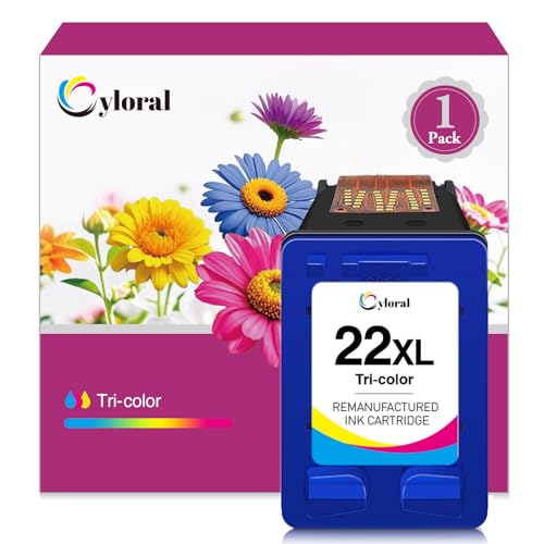 Cyloral 22 XL Druckerpatronen für HP 22 Druckerpatronen für HP DeskJet F2280 F380 F2180 F4180 F370 F2224 F4100 D2360 D2460 PSC 1410v 1410xi 1415 Fax 1250 3180 OfficeJet 4315 J3680 22XL Farbpatronen