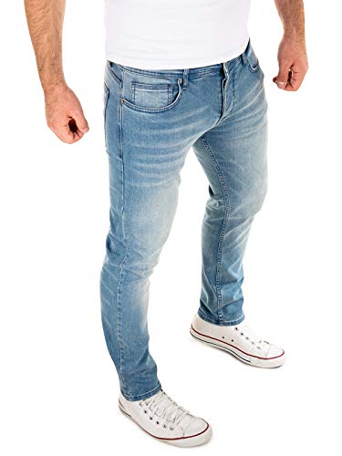 WOTEGA Alistar - Herrenjeans Slim Fit - Stretch Jeans Hose - Baumwoll Männer Jeanshose, Blau (Captains Blue 184020), W32/L32