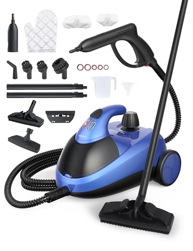Aspiron Dampfreiniger, Dampdruck 4 bar, 145°C Heißdampf, Multifunktionaler Dampfreiniger mit 18 Zubehörteilen, mit Aufbewahrung, Steam Cleaner für Auto, Bett, Teppich, Badezimmer, Fliesen und Böden