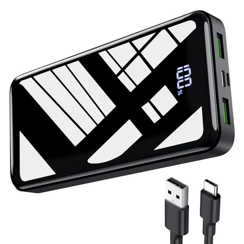 Power Bank 27000mAh, 22,5W PD20W USB-C Powerbank Externer Handyakkus mit LED-Anzeige, Tragbares Ladegerät Kompatibel mit iPhone 16 15 14 13 12 11 Pro