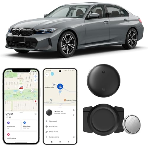 GPS-Tracker für Fahrzeuge, Kompatibel mit Find My (nur iOS) und Google Find Hub (nur Android) Magnet Case GPS Tracker fürs Auto, Globale Abdeckung Ortungsgerät Keine Monatliche Gebühr oder Abonnement