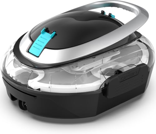 BRINBO S2 Poolroboter,Doppelfiltration,90 Min,Dual Motoren,Kohlschwarz