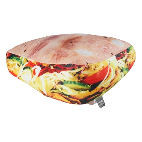 United Labels Döner Kebab Kissen, Kopfkissen 40x30 cm, Sofakissen in Dönertüte, Dekokissen, lustiges Geschenk für Kinder und Erwachsene