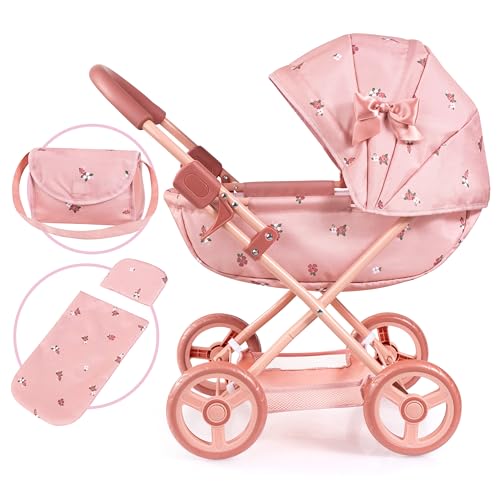 Bayer Design Puppenwagen Cosy, faltbar, mit Decke, Kissen und Tasche
