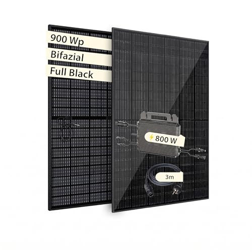 VALE Balkonkraftwerk Bifazial 900 Wp Full Black - Marstek M2-800