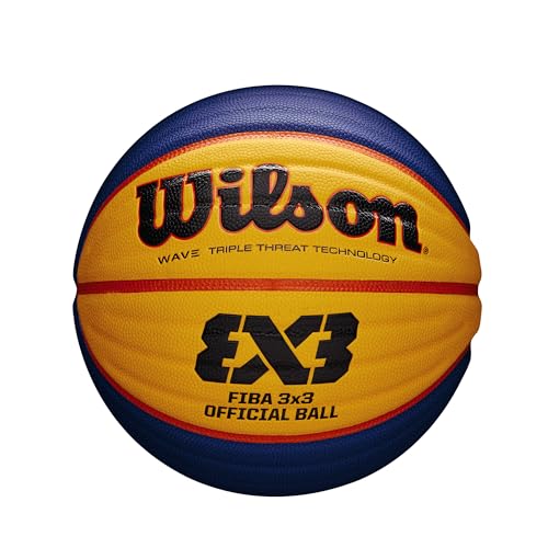 Wilson FIBA 3x3 Offizieller Spiel Basketball – Größe 15,2–72,4 cm, 6, Blau/Gelb