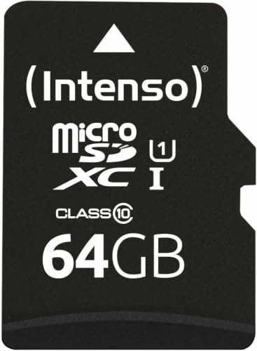 Intenso Premium microSDXC 64GB Class 10 UHS-I Speicherkarte inkl. SD-Adapter (bis zu 90 MB/s), schwarz