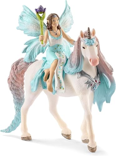 SCHLEICH BAYALA | Eyela mit Einhorn 70569 | Elfe mit Zepter & Einhorn mit Magnet | tolles Geschenk für Mädchen und Jungen | schöne Sammelfiguren | Spielfigur ab 5 Jahre | Set aus 3 Teilen