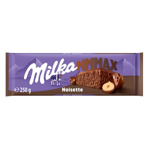 Milka MMMAX Noisette, Alpenmilch Schokolade mit Haselnussfüllung, 250 g