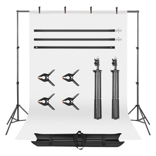 Youyijia Foto Hintergrund Ständer 2 x 2m Verstellbarer Hintergrund Ständer Fotoleinwand Ständer Hintergrundständer Fotostudio mit Fotohintergrund Tragetasche 4 Klemmen für Photo Studio