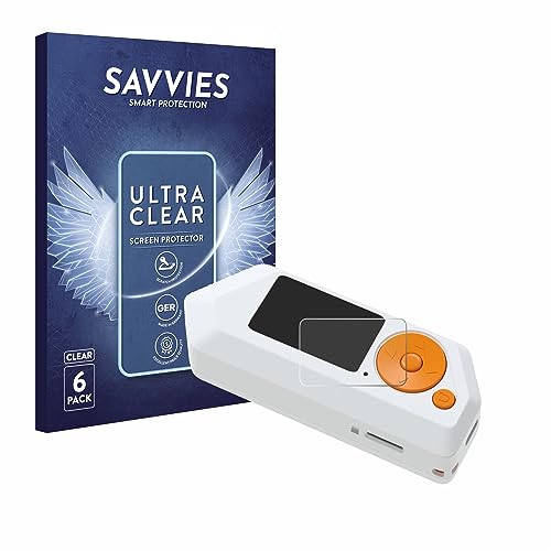 Savvies 6 Stück Schutzfolie für Flipper Zero FZ.1 Displayschutz-Folie Ultra-Transparent