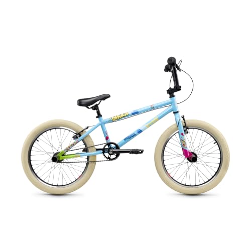 S’COOL BMX Fahrrad 20 Zoll, 1-Gang, Robustes Freestyle Bike, DIKKA BMX Limited Version, ab ca. 7 Jahre, ab ca. 130 cm, Schwarz