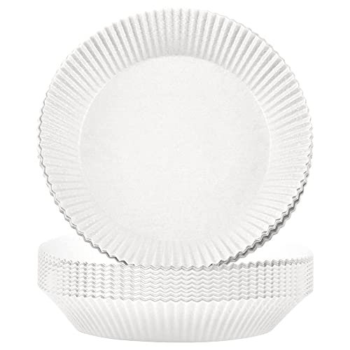 Dariokki Hei?Luftfritteuse Spezialpapier,Ge?Lter Pappteller Pappbecher Runde ?Labsorbierende Bl?Tter Lebensmittelverpackungspapier,Papier f¨¹r Kuchenform B