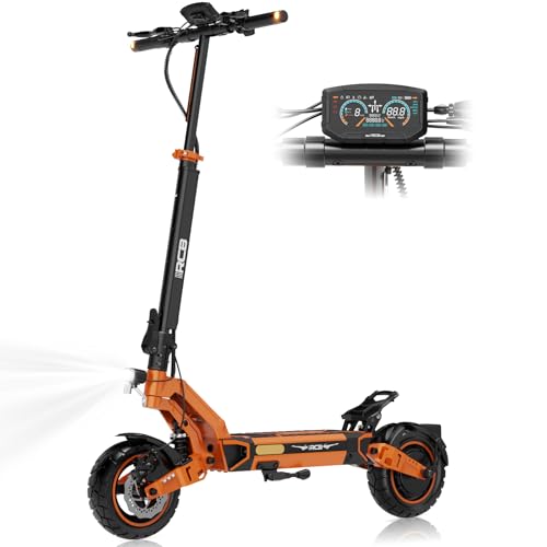 RCB D7 PRO(Ultra) E-Scooter, Elektroroller für Erwachsene mit Straßenzulassung (ABE), NFC/Blinker/APP, 26% Steigung, 500W-Motor Spitze 1600,110-130KM, 27 Ah Akku,10 Zoll selbstreparierende Gelreifen