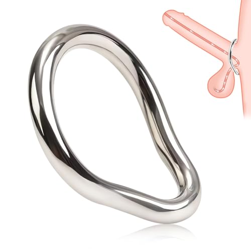 FLYTAGLE Metall Penisringe Rostfreie Stähle Penisring Cockring Penis Bondage Verbesserung Erektion und Verlängerung zeit Sex Spielzeug 7 Verschiedene Größen Penis Ring Erotik für Männer (M)