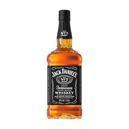 Jack Daniel's Old No. 7 - Tennessee Whiskey - Karamell, Vanille und Noten von Eichenholz - 1.0L/ 40% Vol.