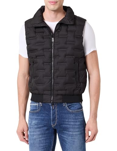 Replay Herren Weste mit Stehkragen, Black 098 (Schwarz), S