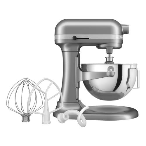 KitchenAid HEAVY DUTY - KÜCHENMASCHINE MIT SCHÜSSELHEBER 5,2 L - KONTUR SILBER 5KSM55SXXECU