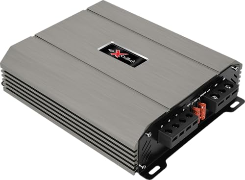 Excalibur X11000.1 Auto Verstärker HiFi Mono 1 Kanal 1500 Watt Leistungsstarker Subwoofer Endstufe Auto - Kompakter Mini Verstärker Mit Bass-Boost 12 dB, Crossover HPF/Full/LPF und Fernbedienung