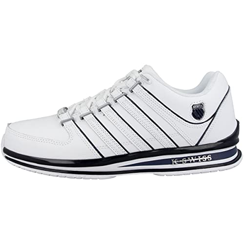 K-Swiss Homme Rinzler Basket, extérieur blanc , 44 EU