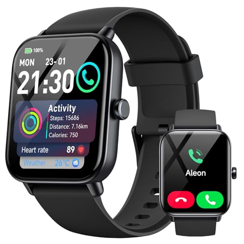 Smartwatch Herren Damen mit Telefonfunktion,1.8