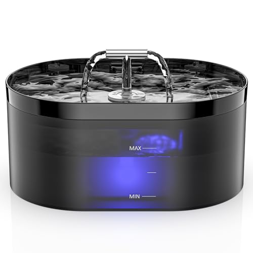 Katzenbrunnen, Trinkbrunnen für Katze2,2L,Katzenbrunnen für Katzen,automatischer Haustierbrunnen mit extrem leiser Pumpe, Katzenbrunnen für den Innenbereich, Aktivkohlefilter für Katzen Hunde