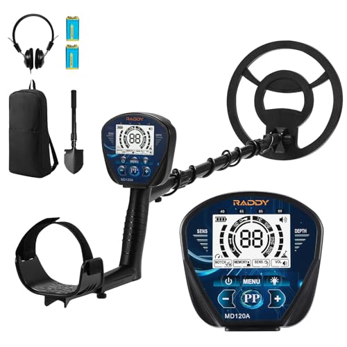 Raddy MD120A Profi-Metalldetektor für Erwachsene, Hochpräziser 4 Modi Gold Detektor mit 10