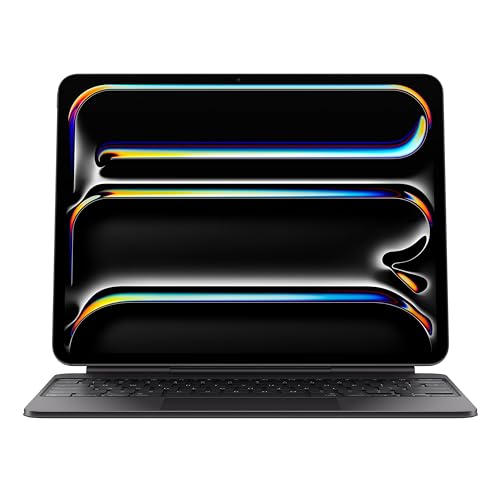 Apple iPad Magic Keyboard Case für das 13'' iPad Pro (M4) für angenehmes Tippen, integriertes Trackpad, Reihe mit Funktionstasten, Deutsch - Schwarz 