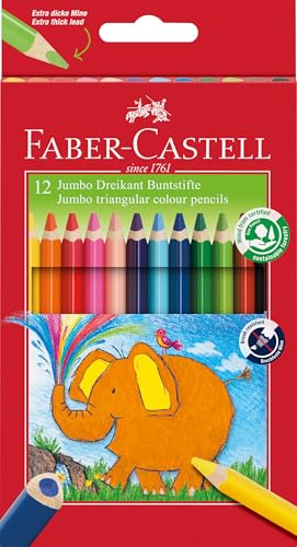 FABER-CASTELL - Buntstifte Set Jumbo Dreikant 12-teilig