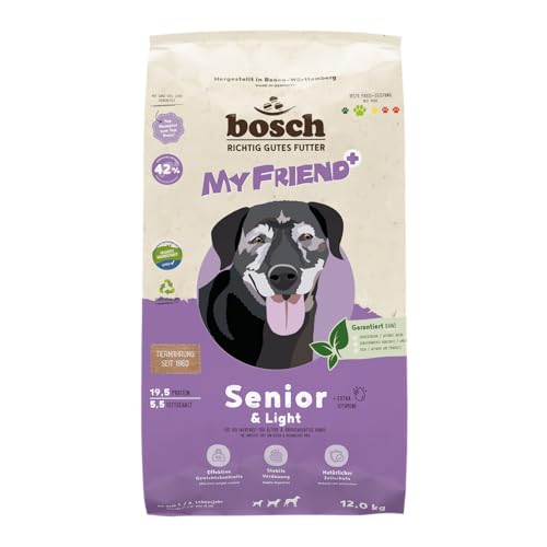 Bosch My Friend+ Dog Senior & Light | Hundetrockenfutter für ältere und übergewichtige Hunde | 1 x 12kg