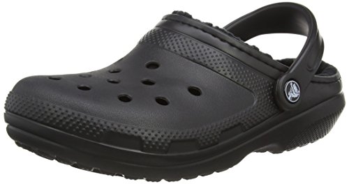 Crocs Unisex Erwachsene Classic Lined Clog Clog, Black/Black, 43/44 EU