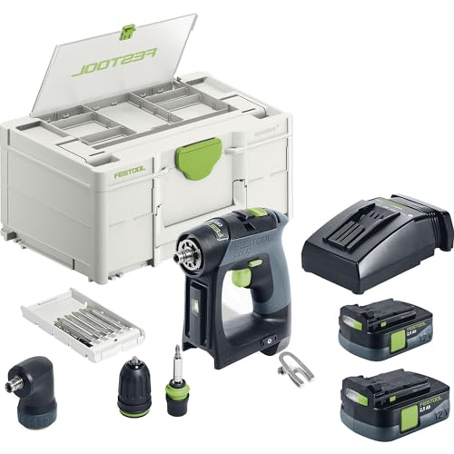 FESTOOL Akku-Bohrschrauber CXS 12 2,5-Set – Kraftvoller 12V Lithium-Ionen Bohrschrauber mit Schnellspannbohrfutter, kompakt und ergonomisch, inkl. Ladegerät und Koffer