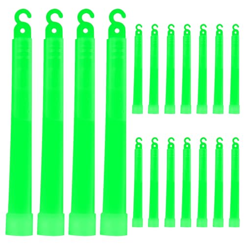Kimimara 18 Premium Leuchtstäbe Grün – Ultra Bright Knicklichter mit Lanyard für Hochzeit, Militär, Camping, Halloween, Weihnachten, Partys & Outdoor-Events