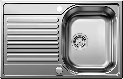 BLANCO TIPO 45 S Compact | Edelstahl | mit Ablauffernbedienung