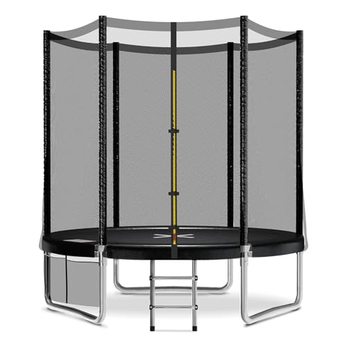 JUMMICO Trampolin Outdoor Ø 183/228/305/366/427 cm, GS-Zertifizierung Gartentrampolin für Kinder mit Leiter und Seitentasche