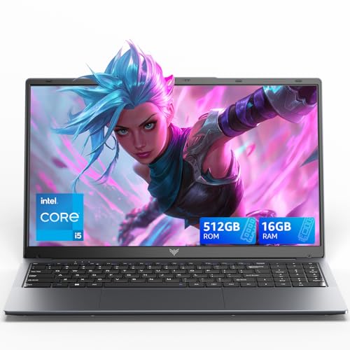 ACEMAGIC Gaming-Laptop – 2026 Neuester 15,6-Zoll-FHD-Display-Laptop mit Core i5-12600H-Prozessor mit bis zu 4,5 GHz, 16 GB RAM DDR4, 512 GB NVMe PCIe 3.0 SSD Gaming-Notebook, leichtgewichtig