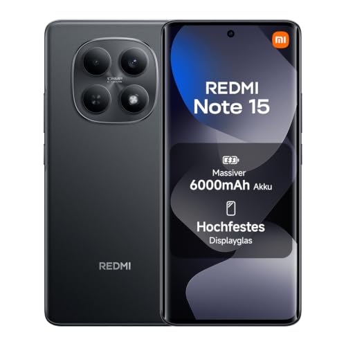 XIAOMI Redmi Note 15 Smartphone (8+128 GB) – Handy mit Android, 6000-mAh-Akku, wassergeschützt, 108-MP-Kamera, 6,77