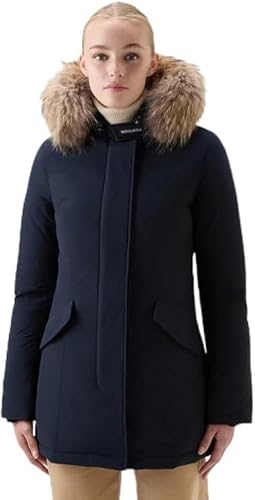 WOOLRICH Luxuriöser Arktis-Parka für Damen mit abnehmbarem Fell-Blau, türkis, XXL